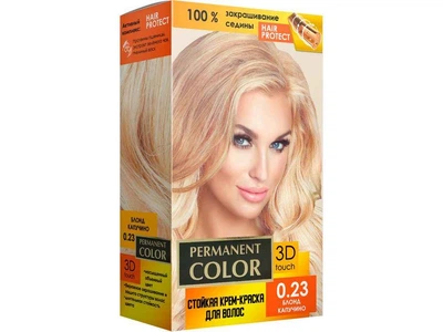 Крем-фарба PERMANENT COLOR з окислювачем тон «Блонд капучино» №0.23