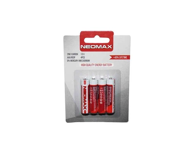 Батарейка NEOMAX R03 4шт P/AAA сольова у блістері