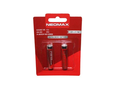 Батарейка NEOMAX LR03 2шт AAA лужна Alkaline у блістері