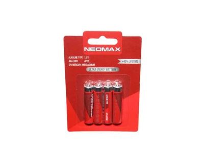 Батарейка NEOMAX LR03 4шт AAA лужна Alkaline у блістері