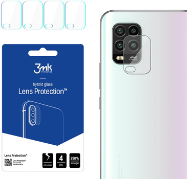 Комплект захисного скла 3MK Lens Protect для камеры Xiaomi Mi 10 Lite 5G 4 шт (5903108298117)