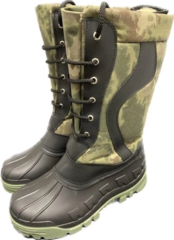 Чоловічі зимові чоботи Оскар 03-1на шнурках зелений камуфляж Cordura 44 5160393