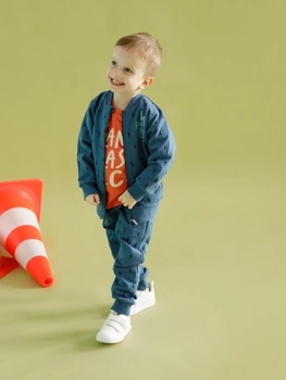 Spodnie dresowe dziecięce Pinokio Orange Flip 104 cm Navy Blue (5901033308451)