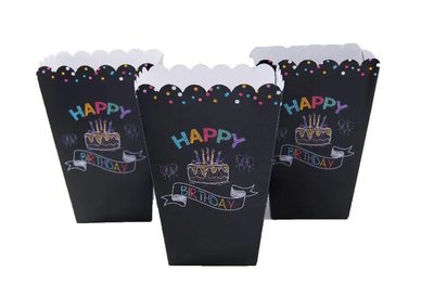 Коробки Для Сладостей Happy Birthday Неоновый Торт 5шт