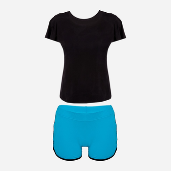 Piżama (T-shirt + spodenki) DKaren Set Abigil XS Turquoise (5902230081260)