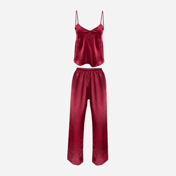 Piżama (podkoszulek + spodnie) DKaren Set Iga XS Crimson (5902230087057)