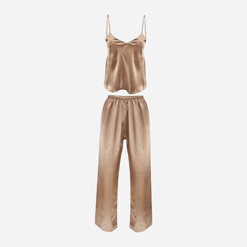 Piżama (podkoszulek + spodnie) DKaren Set Iga XL Light Brown (5901780630102)