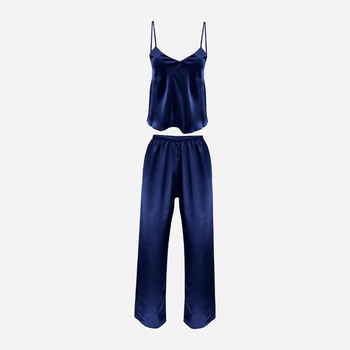 Piżama (podkoszulek + spodnie) DKaren Set Iga 2XL Navy Blue (5901780629595)
