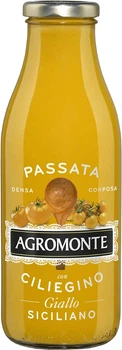 Соус Пассата Agromonte Passata Ciliegino Giallo Siciliano из желтых помидоров и черри 520 г (8032817241446)