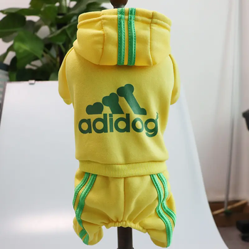 Костюм спортивный для собак Adidog жёлтый XL