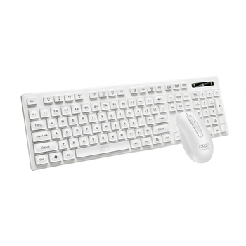 Комплект: беспроводная Клавиатура и Мышь XO KB-02 Блютуз v5.0,частота 2.4ГГц White
