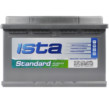 Автомобильный аккумулятор ISTA Standard 77 Аh 720А R+
