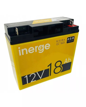 Тяговой Аккумулятор Глубокой Разрядки AGM 12V 18Ah INERGE