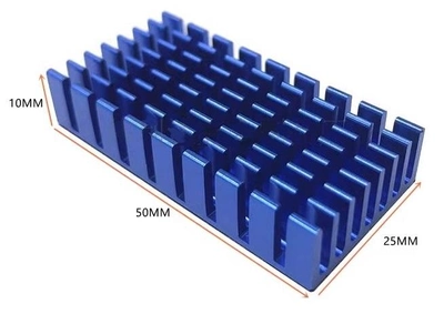 Радиатор ENOKAY KG-370 алюминиевый 50*25*10мм для охлаждения чипов, хабов, других компонентов (Blue)