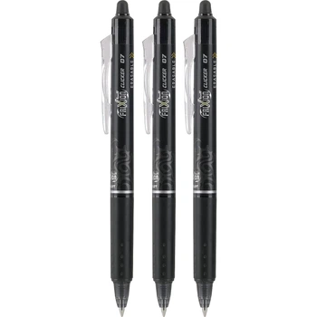 Набор стирающихся гелевых ручек 3 шт PILOT FriXion Clicker Erasable Черный 0.7 мм (31464)