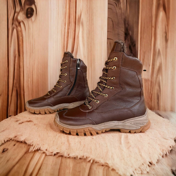Берці черевики теплі Зима до - 25 натуральна гідрофобна шкіра+натуральна шерсть посилена п'ята та носок 39