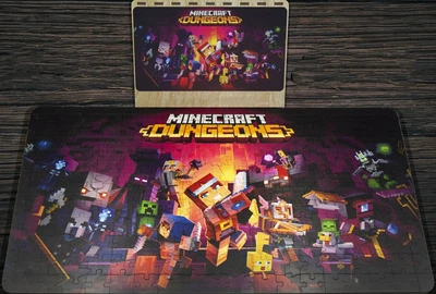 Дерев'яний пазл Minecraft у подарунковій коробці 209 елементів 49.5х27.5 см (PZ-02)