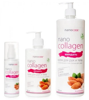 Крем для рук и тела "Миндаль" NanoCode NanoCollagen Hand and Body Cream 250ml (662621-1465730-2)