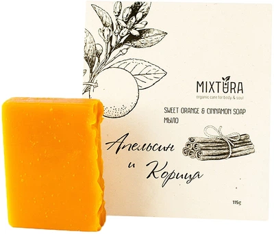 Натуральное мыло "Апельсин и корица" Mixtura 100g (789855-1354559-2)