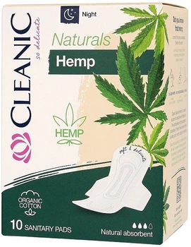 Прокладки ночные с конопляным волокном, 10 шт. - Cleanic Naturals Hemp Night Sanitary Pads 10шт (10шт) (1032403-1367401-2)