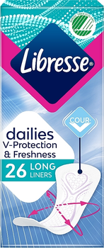 Щоденні прокладки, 26шт - Libresse Dailies Protect Long Liners 26шт (1008929-1330492-2)