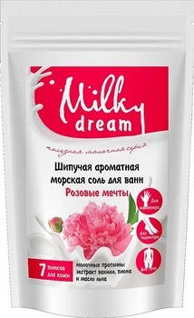 Шипуча ароматна морська сіль для ванн "Рожеві мрії" - Milky Dream (дой-пак) 300g (300g) (947793-1206040-2)