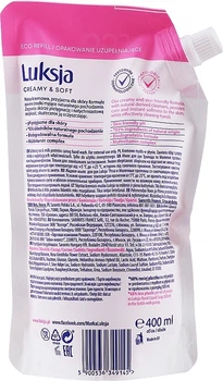 Крем-мило для миття рук "Троянда та протеїни молока" - Luksja Creamy & Soft Softening Rose & Milk Proteins Caring Hand Wash 68% Less Plastic (змінний блок) 400ml (400ml, 900ml, 1500ml) (1030186-1364701