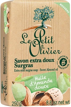 Мыло, масло сладкого миндаля Le Petit Olivier Vegetal Oils Soap Sweet Almond Oil 250g (426286-512835-2)