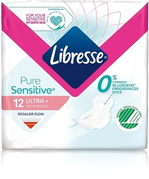 Гигиенические прокладки, нормал, 12 шт. - Libresse Pure Sensitive Ultra 12шт (12шт) (966238-1227617-2)