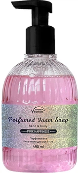 Парфюмированное пенка-мыло для рук и тела "Pink Happiness" - Energy Of Vitamins Perfumed Foam Soap Hand And Body Pink Happiness 490ml (1085184-1443325-2)