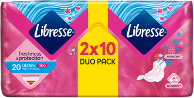 Прокладки гігієнічні з ароматом Libresse Ultra Thin Normal Deo 20шт (10 шт., 20 шт.) (663517-577439-2)