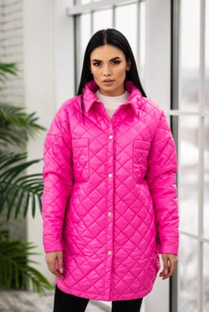 Fashions • Куртка женская стеганная Vivien Fashions 48-52 розовый (4455-ди)