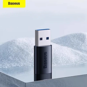 Адаптер c USB 3.1 на type-C Baseus для быстрой зарядки или конвертации 10 Gbps Синий (1012-893-00)