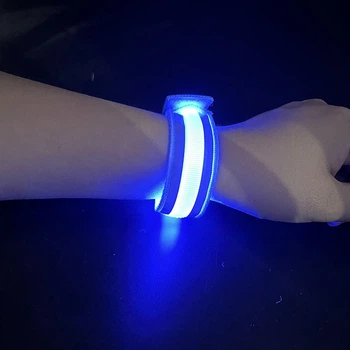 Світлодіодний LED браслет. Браслет безпеки для дітей. Синій