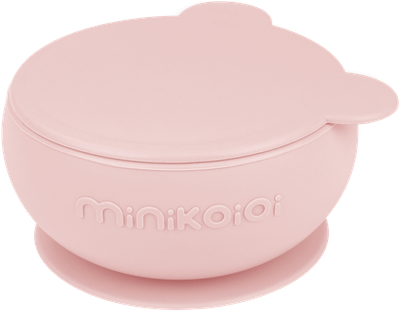 Глубокая тарелка с крышкой на присоске MinikOiOi Bowly Pinky Pink (101080002)