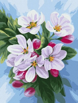 Картина за номерами Ideyka Цвітіння яблуні 30x40 см (4823104348160)