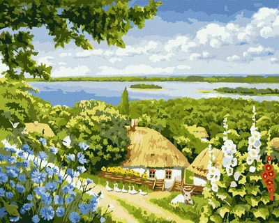 Картина за номерами Ideyka Сільський куточок 40x50 см KHO6322 (4823104348269)
