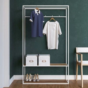 Дизайнерская Напольная вешалка в стиле Loft Design 120x40x180h Белый/Дерево ATL393
