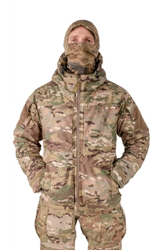 Куртка зимняя с теплоотражающей подкладкой Omni Hit Multicam Рип Стоп с капюшоном военная тактическая куртка L Мультикам (CPM28889-1)