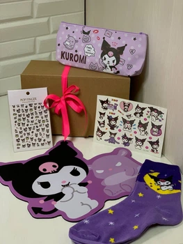 Коллекционный подарочный набор для девочки (Kuromi ) геншен, манги, hello kitty, Санріо Кітті, Мелоди с ковриком 5 предметов (AN)