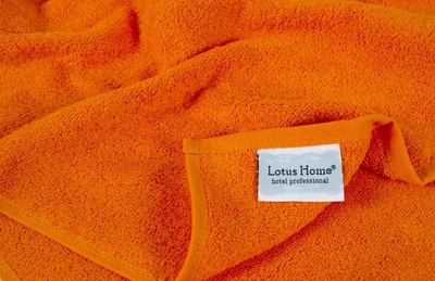 Рушник махровий Lotus. Hotel Basic помаранчевого кольору-50х90