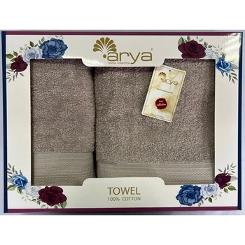 Набор полотенец Arya. Жаккард Touch бежевый-50х90+70х140 (2 предмета)