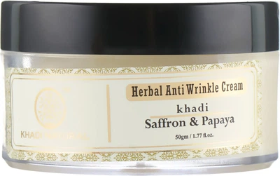 Khadi Natural Saffron & Papaya Anti Wrinkle Cream Антивозрастной крем от морщин и пигментных пятен "Шафран и папайя" 50g (656523-2540)