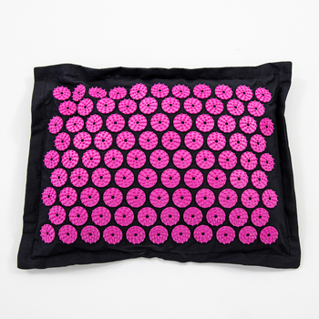 Масажна подушка для масажу шиї (масажер для спини/шиї/голови/ніг/стоп/тіла) OSPORT Pro (apl-017) Чорно-рожевий