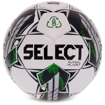 Мяч для футзала SELECT FUTSAL PLANET V22 №4 белый-зеленый