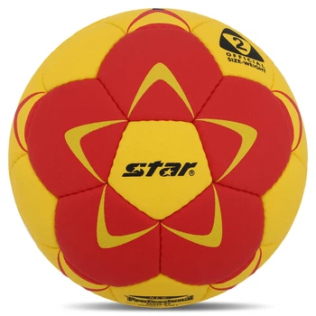 М'яч для гандболу STAR NEW FESSIONAL GOLD (PU, р-р 2, пошитий вручну, жовто-червоний) (HB422_Жовто-червоний)