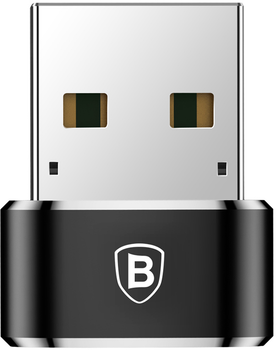 Адаптер Baseus Adapter USB-A to USB-C Female Black (CAAOTG-01)