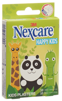 Plastry 3M Nexcare Happy Kids Animals dla dzieci 20 szt (5902658105562)