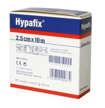 Лейкопалстырь BSN Medical Hypafix Gasa Adhesiva 2.5 x 10 см (4042809000672)