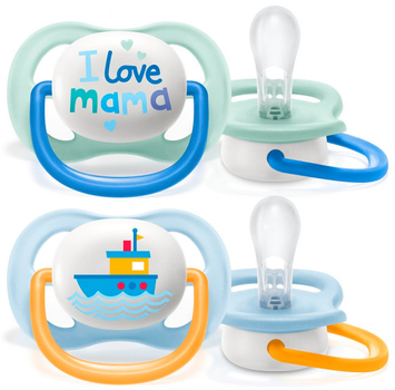 Smoczki Avent Ultra Air Happy Soother 0-6 Months Baby Boy 2 szt (8710103949176)
